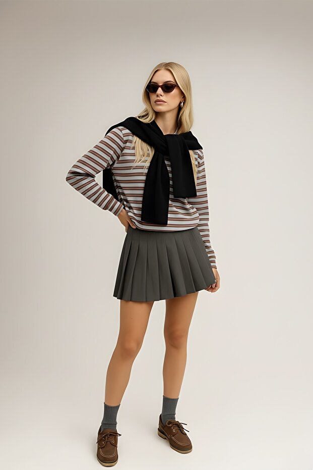 Eșarfă pătrată neagră - 3