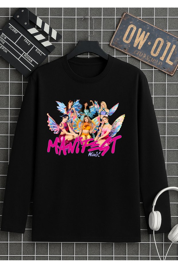 Manifest Grup Li̇dya, Mi̇na, Zoktay, Esi̇n, Hi̇lal, Sueda Solo Black Long Sleeve T-Shirt Model-1
