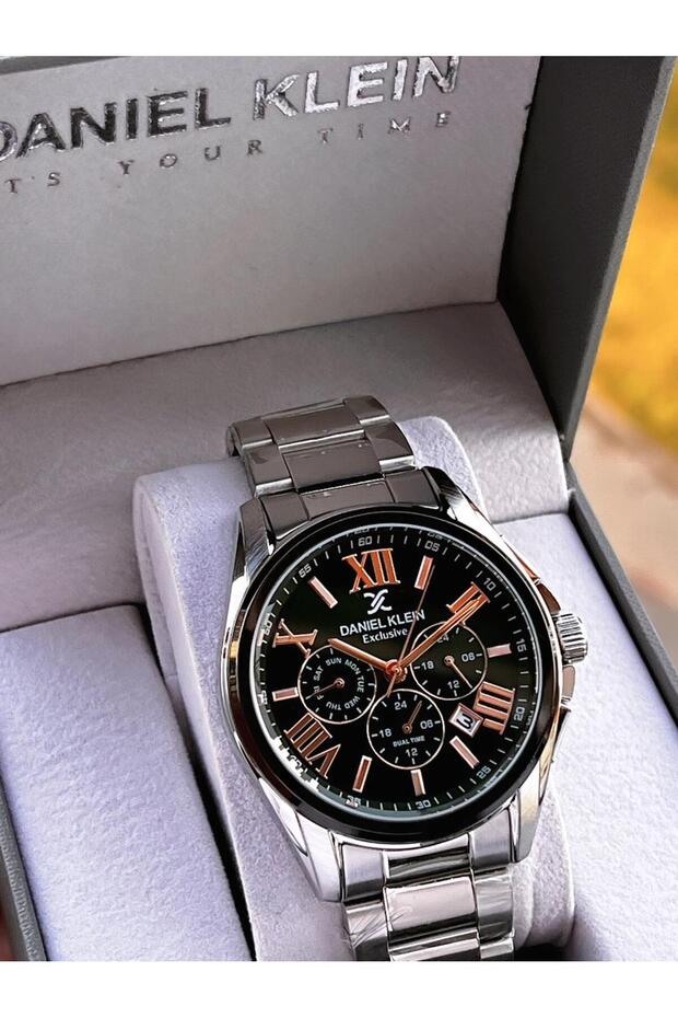 Men's Wristwatch 30 Meters Water Resistant Steel Band + Vs.Blkt.0665