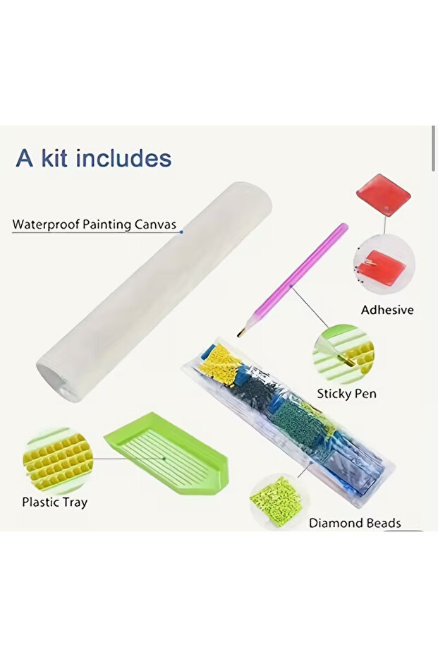 5 d elmas boyama 20x20 cm tablo - 2