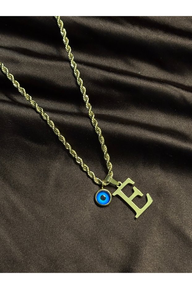Vip Steel Twist Rope Model Chain Letter E Gold Necklace