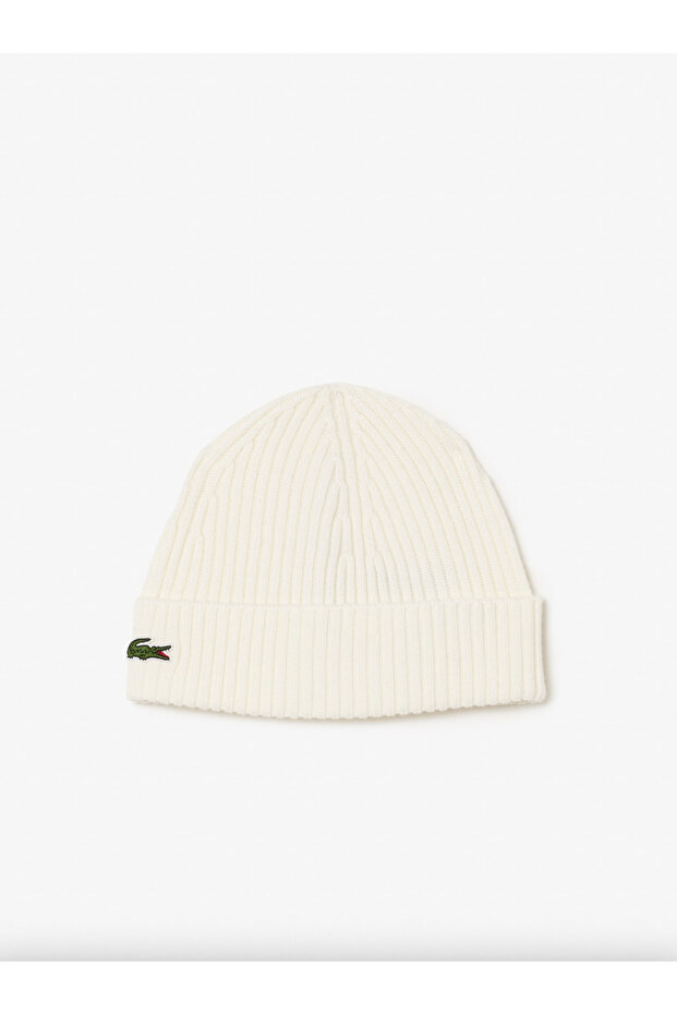 Rib Knit Brushed Wool Beanie - 1