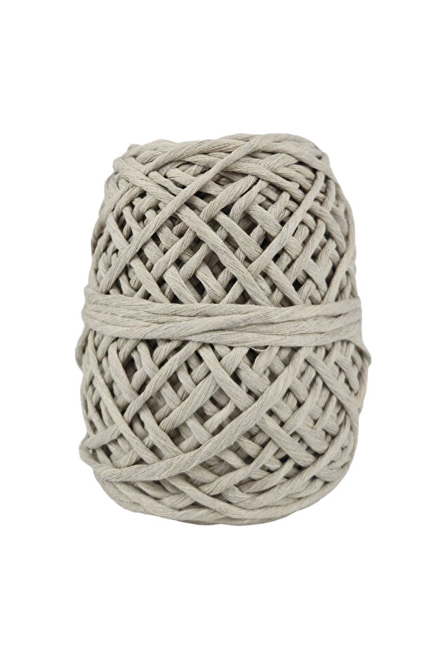 Beige Macrame Cord 250 Gr | 100% Natural Cotton | Single Twist | For Crafts and Decorative Designs