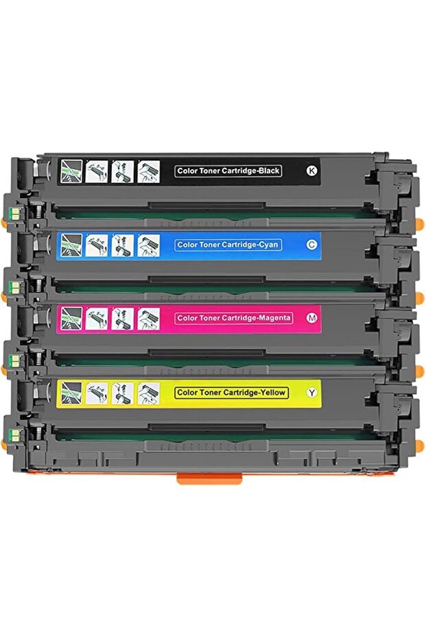 مجموعة خراطيش متوافقة 203A/X (CF540A-CF543A) لطابعات HP Color LaserJet Pro MFP M281fdw/M281cdw/M254dw