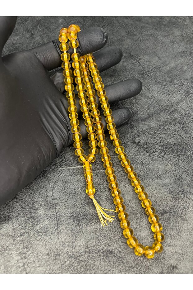 99' High-End Nefez Bagha Crimped Amber Prayer Beads