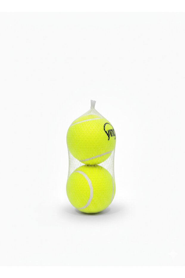 Set of 2 Durable Tennis Balls - Dog Play and Training Ball | Rubber Surface Toy
