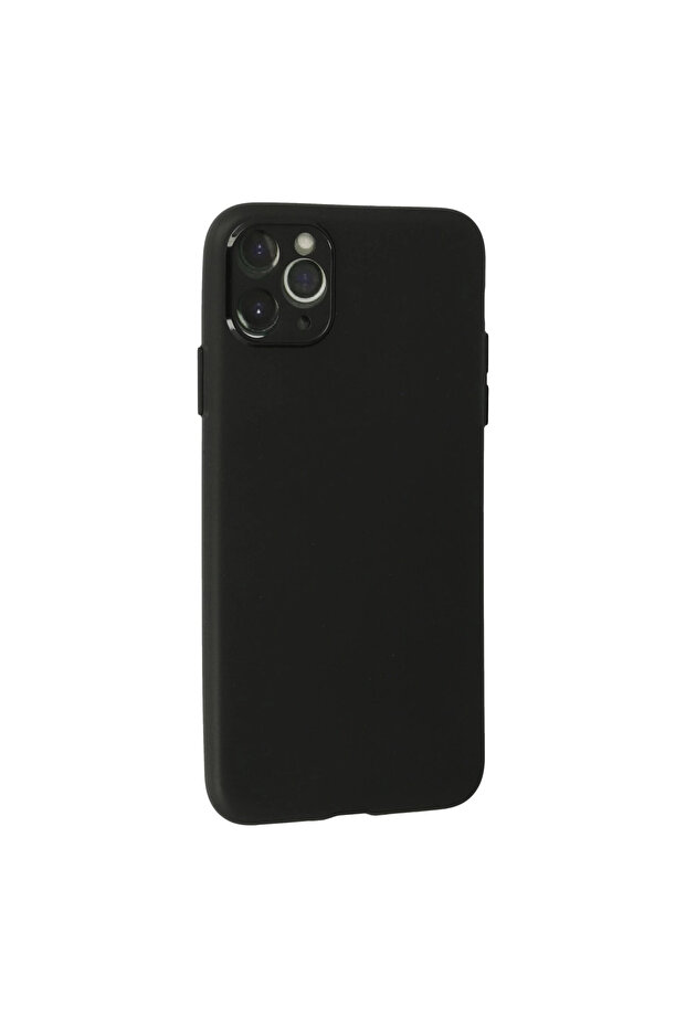 حافظة آيفون 11 برو ماكس من السيليكون - أسود - 3