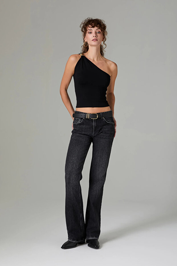 İspanyol Paça Orta Bel Jean - 3