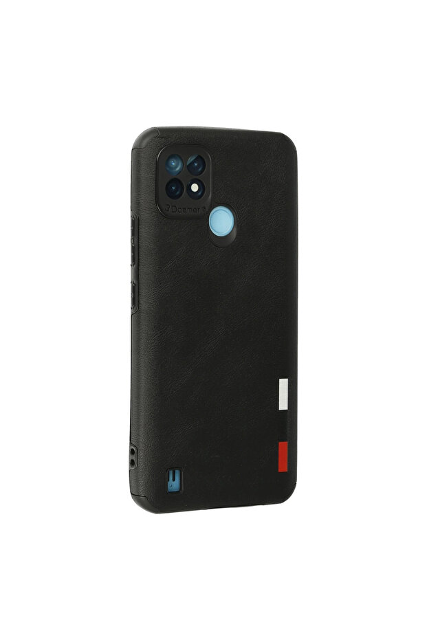 حلقة حافظة C21 من الجلد والسيليكون - أسود - 3