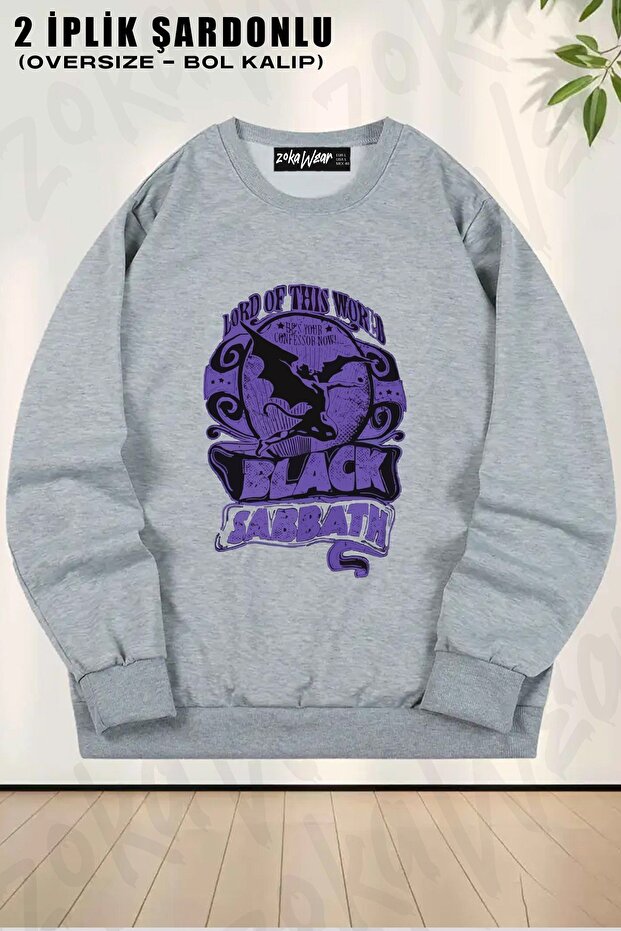 Unisex Black Sabbath, Lord of This World Printed Oversized Crew Neck Sweatshirt