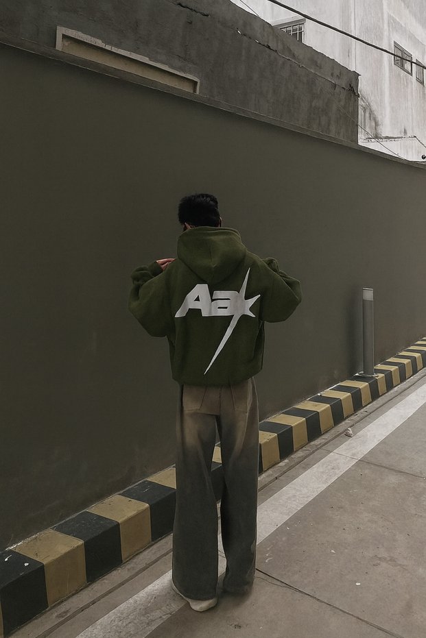 Unisex Hooded Printed Sweatshirt, Oversized Kangaroo Pocket, 3-Thread Brushed Inside