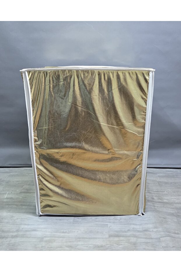 Gold Fabric Textured Pvc Washing & Dryer Cover – Waterproof, Durable, and Modern Design