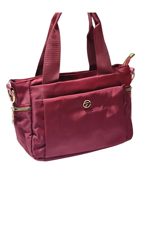 ''Small Size'' Imperteks Fabric (Multiple Compartments) Suitable for Daily Use Hand-And-Shoulder Bag - 6