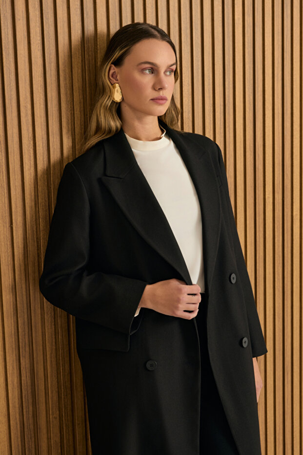 Kruvaze Kapama Pardösü - 5