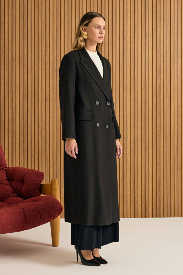 Kruvaze Kapama Pardösü - 3