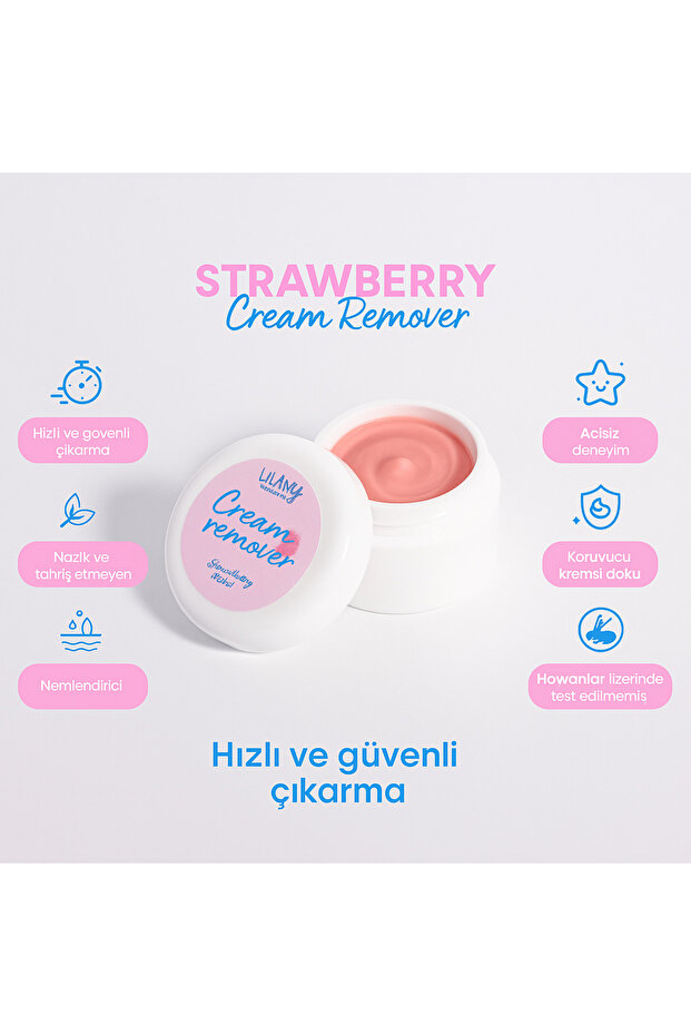 STRAWBERRY CREAM REMOVER 15 ML ÇİLEKLİ İPEK KİRPİK ÇIKARMA - 3