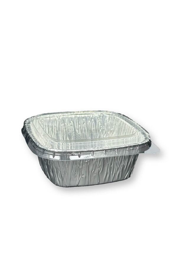 100 Aluminum Rice Pudding Containers with Lids