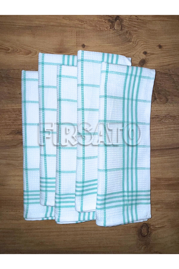 Striped Honeycomb Textured Kitchen Towel | Nutrition Cover | Drying Cloth – 50X70Cm (Pack of 5)