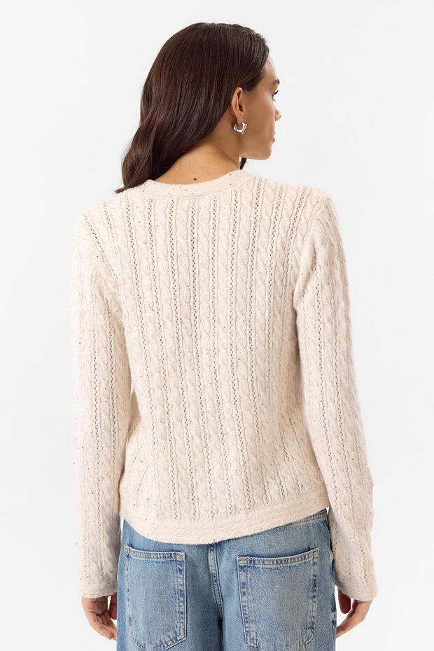 Pullu Örgü Hırka - 6