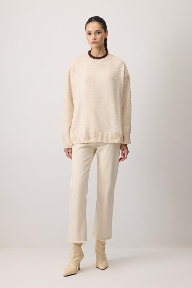 سترة ذات حجم كبير بلون سادة - 3