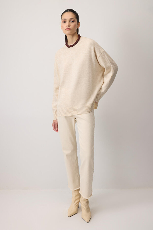 سترة ذات حجم كبير بلون سادة - 1