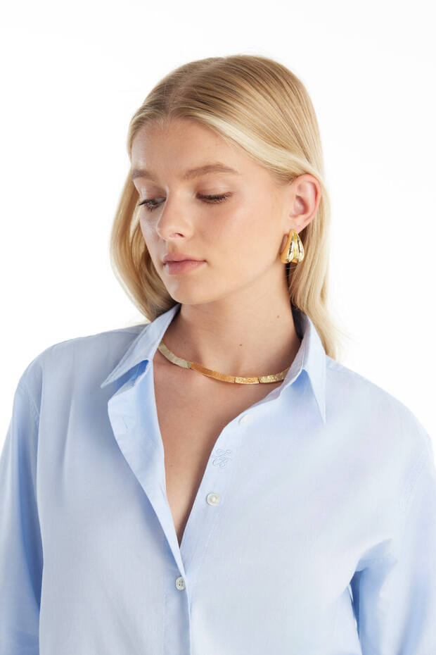 MAVİ OXFORD GÖMLEK - 5