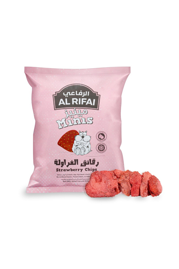 رقائق الفراولة المجففة الصغيرة 15 جرام