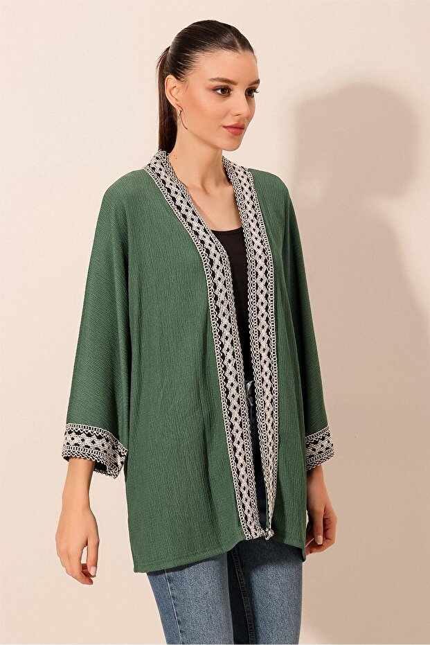 BDART Etnik İşlemeli Midi Kimono - 3