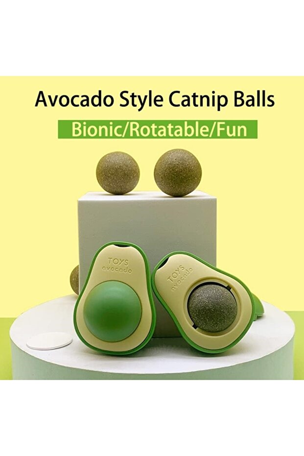 Catnip toy, avocado shape, rotating ball, catnip - 6