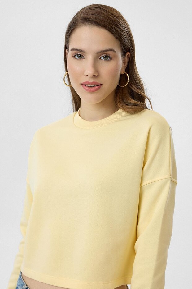 Basic Crop Sweatshirt - 3