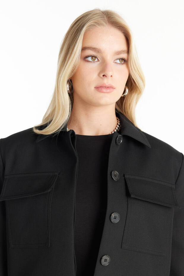 SİYAH KUTU FORM OVERSİZE CEKET - 6