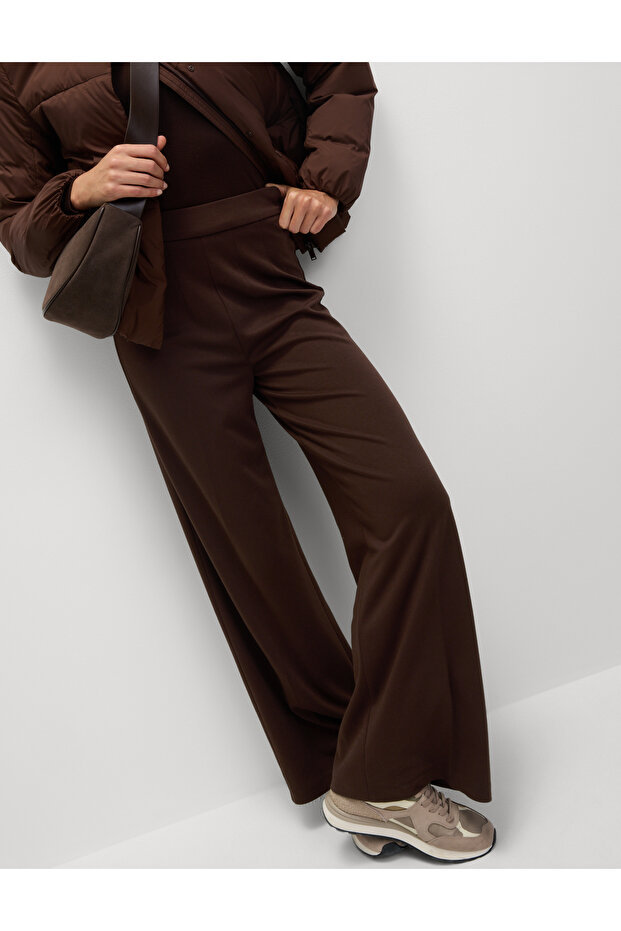 Wide Leg Örme Pantolon - 1