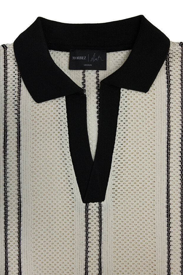 Wave Grid Mesh Oversize T-Shirt - 3