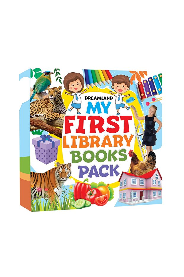 My First Library Books Pack - Early Learning Set with ABC, Numbers, Colours, Shapes, Animals
