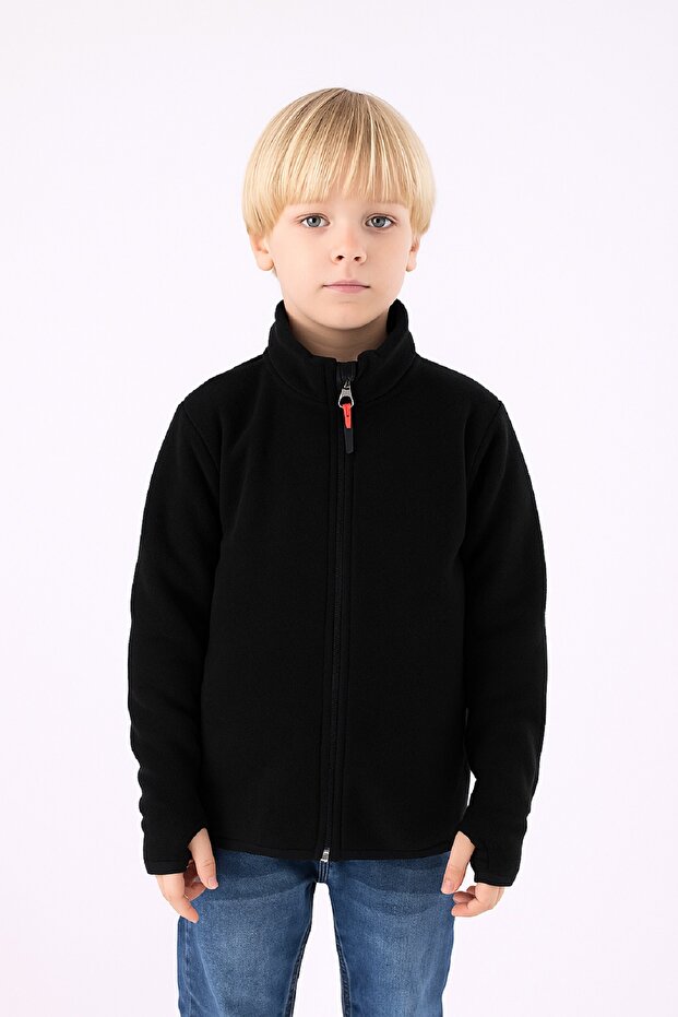 Children's Unisex Fleece Jacket with Snap Fasteners