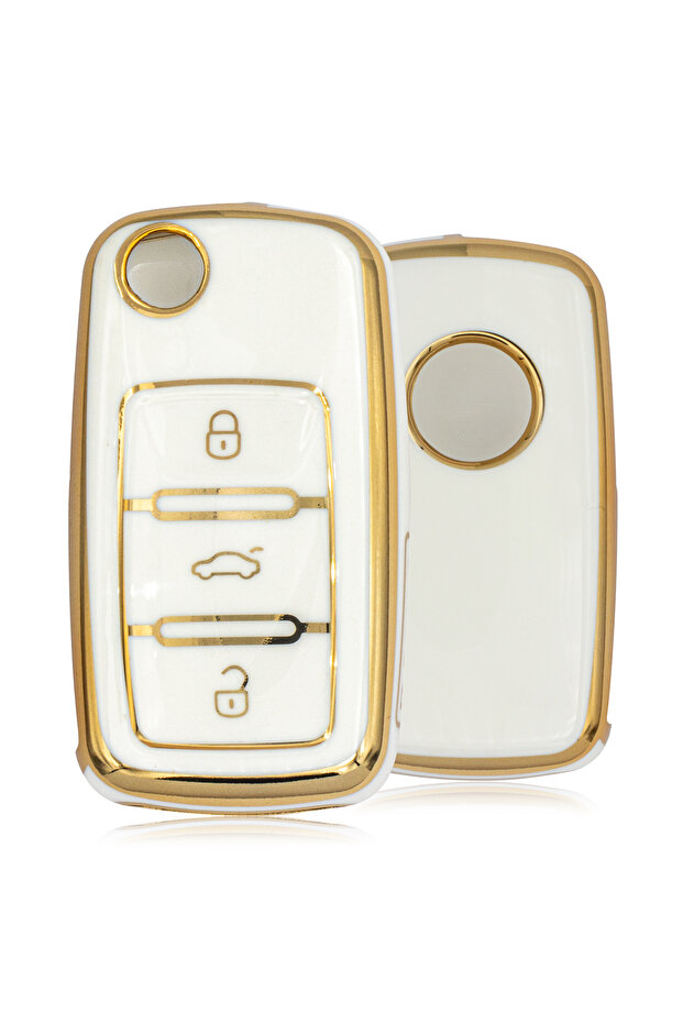 Jetta Beetle Tiguan Passat Golf Mk6 Polo 3+1 Button Nano Key Case - White