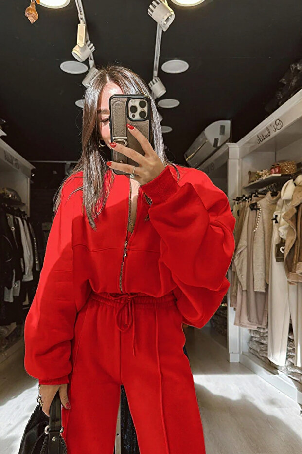 WOMEN'S 3-THREAD BOMBER JACKET TRACKSUIT SET