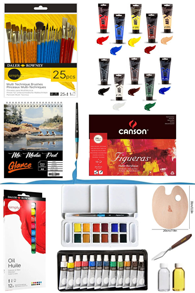 Profesyonel 65 Parça Sanat Seti - 1