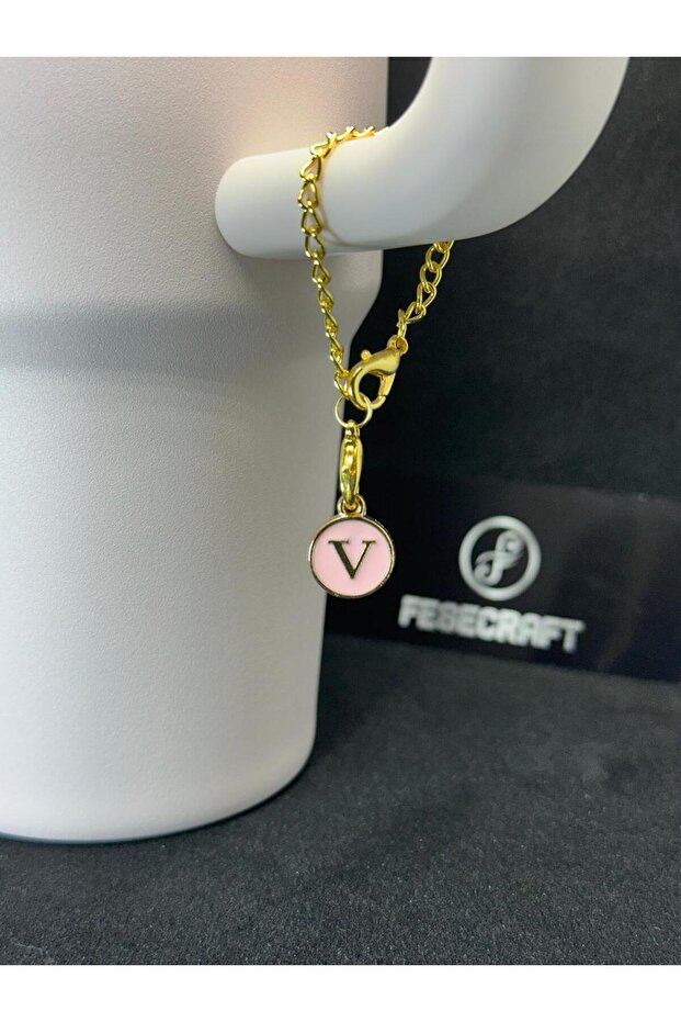 حقيبة إكسسوارات ترمس متوافقة مع V Harf Pink Charm Stnly Quencher