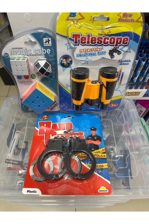 Intelligence Cube Set Binoculars and Clamp Set 3-Piece Toy Set