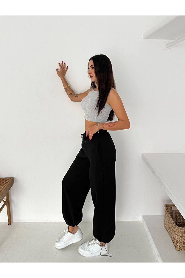 Three Thread Women's Baggy Sweatpants with Stoppers