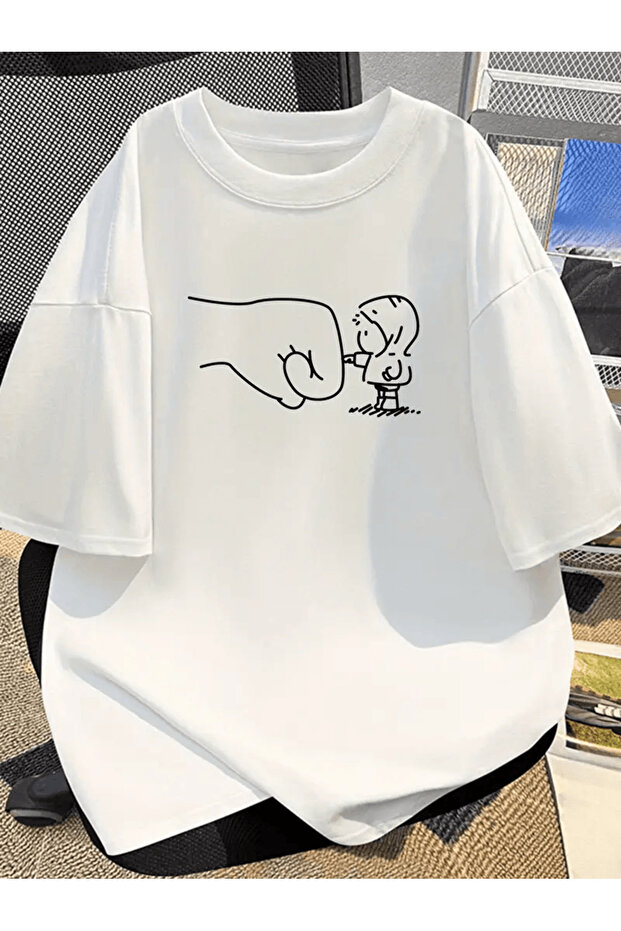 Fist Fighting Printed T-Shirt