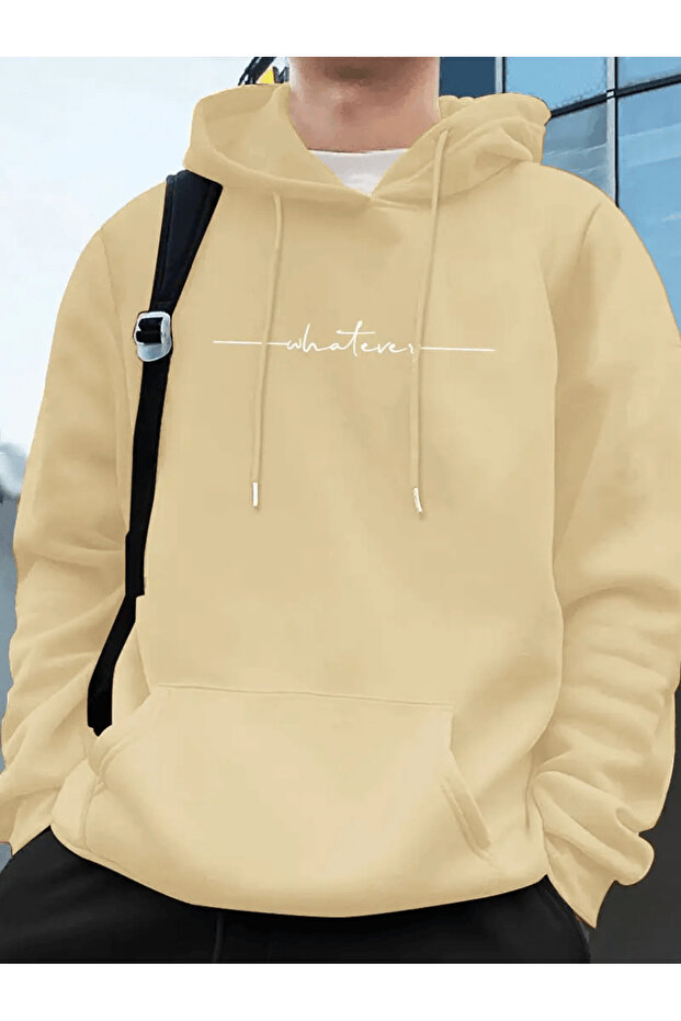 Minimalist Hoodie with the Inscription, "Whatever"