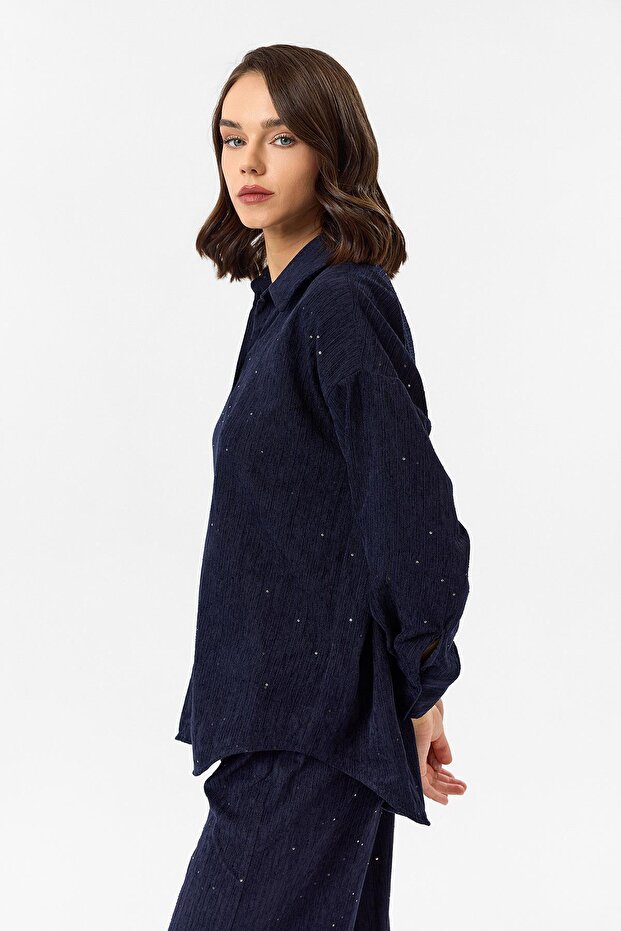 Çizgili Pullu Gömlek - 2