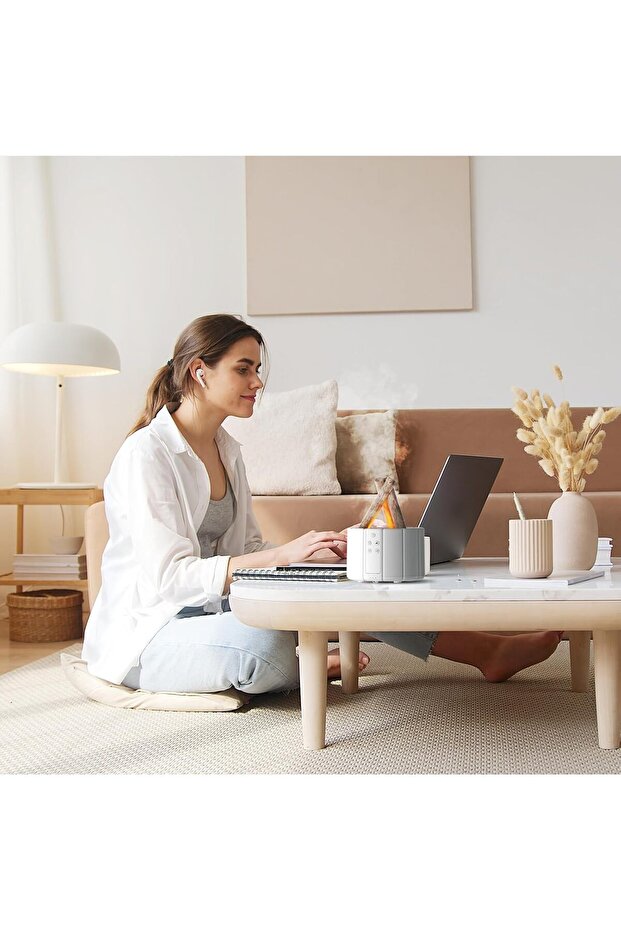 مرطب هواء بون فاير سعة 250 مل مع جهاز تحكم عن بعد، وناشر لهب صامت - 7