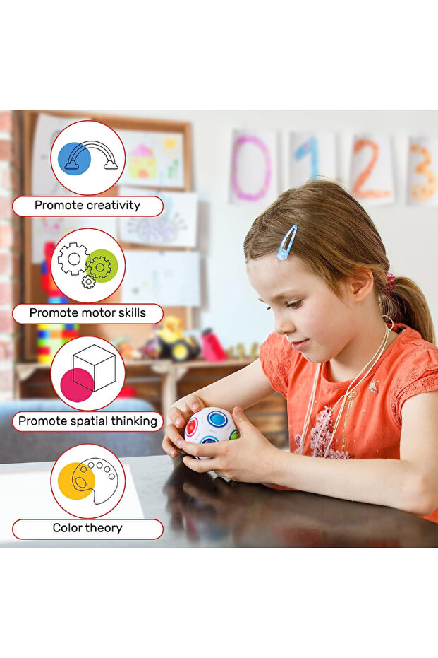 Rubik's Cube Educational Skill Toy, 3D Interactive Sphere - 2