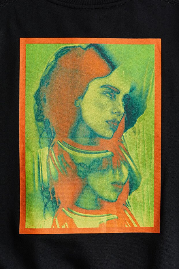 Baskı Motifli Oversize Sweatshirt - 2