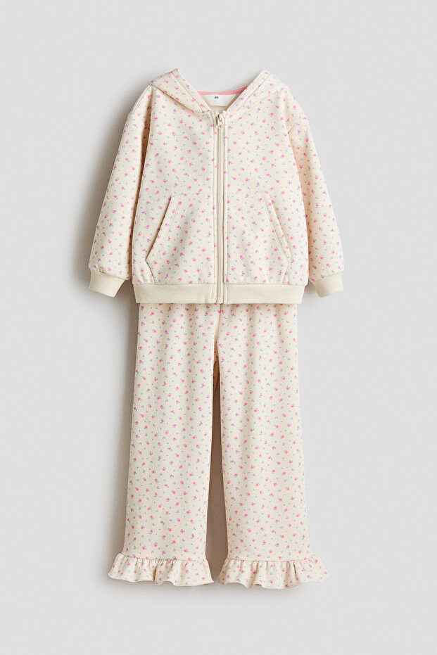 2 Parçalı Baskılı Sweatshirt Set - 4