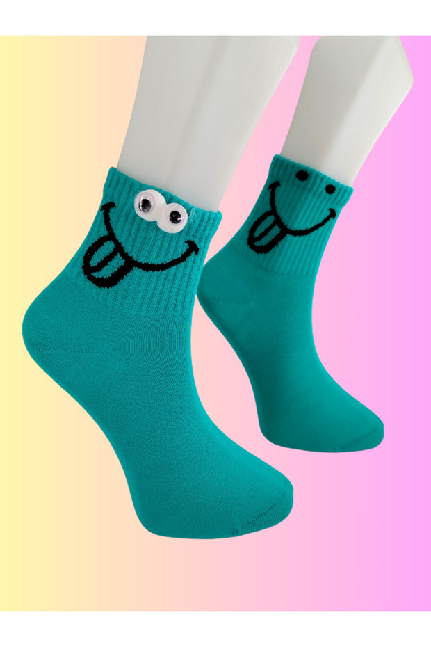 Special Series Happy Colorful Smiley Socks Fun Comfortable Stylish Design Style Socks Made of Combed Cotton