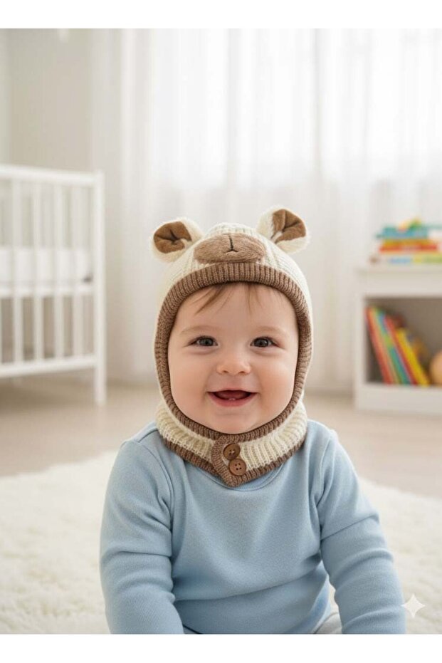 Ki̇tti̇ 25480-03 Buttoned Necklace Knitwear Beanie
